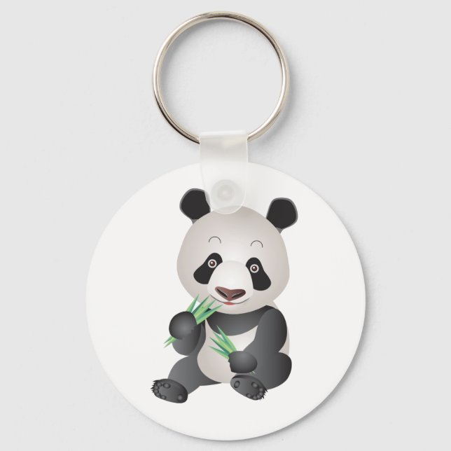 Cute Panda Bear Key Ring (Front)