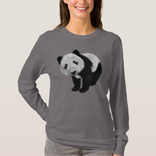 CUTE PANDA BEAR LADIES T-SHIRTS