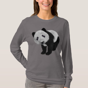 CUTE PANDA BEAR LADIES T-SHIRTS