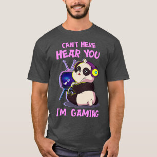 Cute Panda Bear Level Gaming Gamer T-Shirt