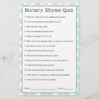 Cute Panda Bear Nursery Rhyme Shower Game