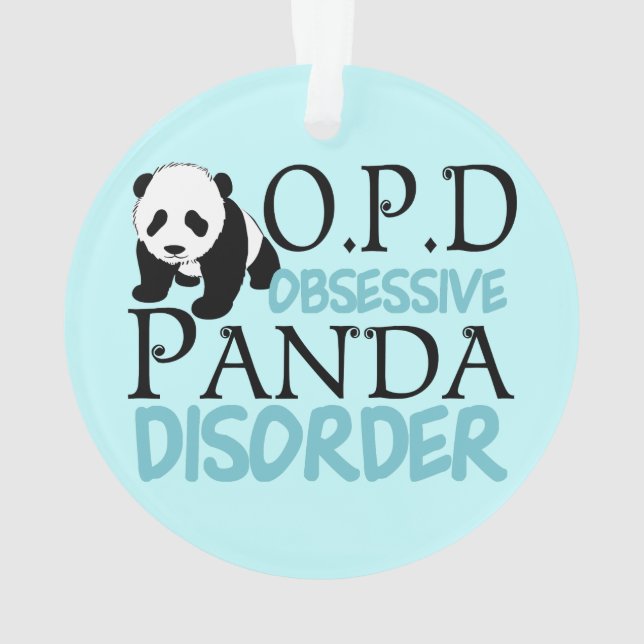Cute Panda Bear Ornament (Back)