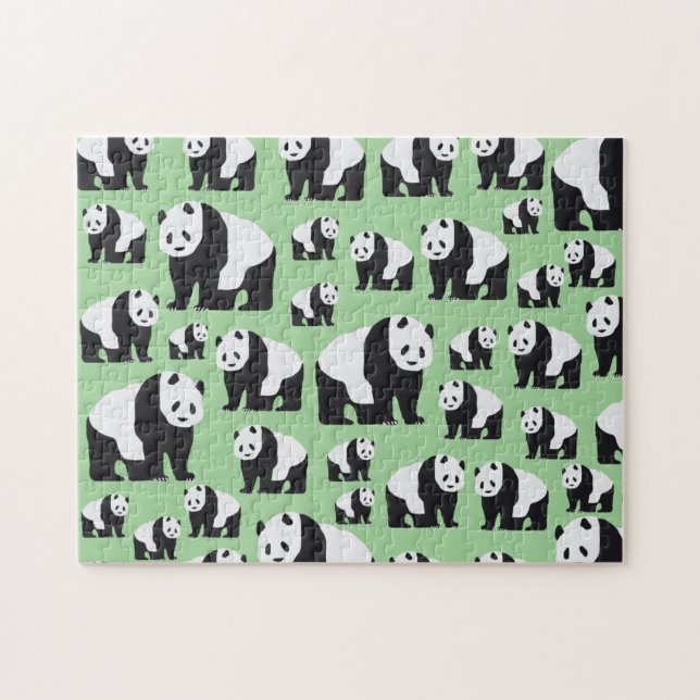 Cute Panda Bear Pattern Jigsaw Puzzle (Horizontal)
