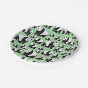 Cute Panda Bear Pattern Paper Plate
