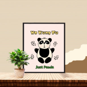Cute panda bear poster