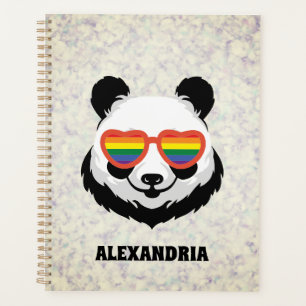 Cute Panda Bear Rainbow LGBTQ Planner