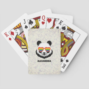 Cute Panda Bear Rainbow LGBTQ Playing Cards