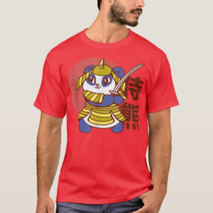 Cute panda bear samurai (2) T-Shirt
