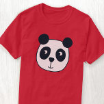Cute Panda Bear T-Shirt<br><div class="desc">A fun cartoon panda bear to make any conservation minded animal lover smile.  Original art by Nic Squirrell. Change the name to customise.</div>