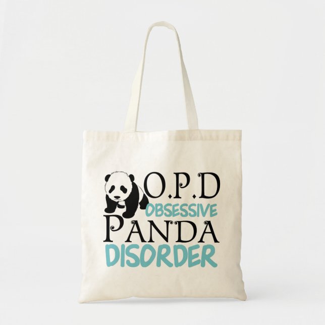 Cute Panda Bear Tote Bag (Front)