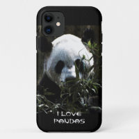 Cute Panda Bear with tasty Bamboo Leaves