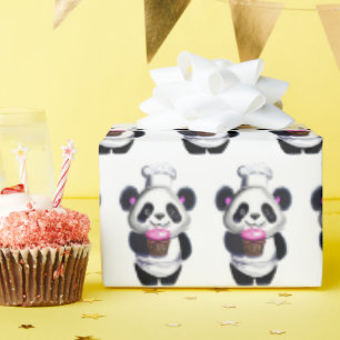 Cute Panda Bear Wrapping Paper
