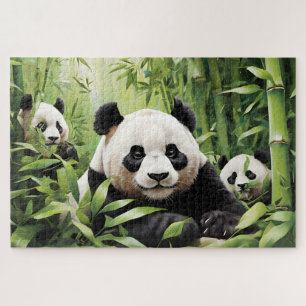 Cute panda bears jigsaw puzzle