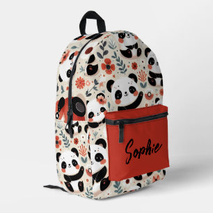 Cute Panda Bears Personalised  Printed Backpack