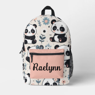 Cute Panda Bears Personalised  Printed Backpack