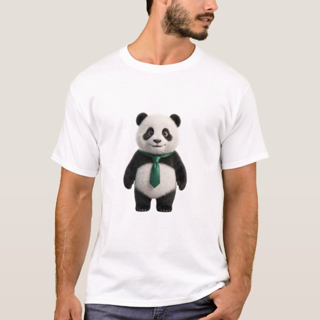 Cute Panda Business Casual Graphic Tee - Professio (Front)