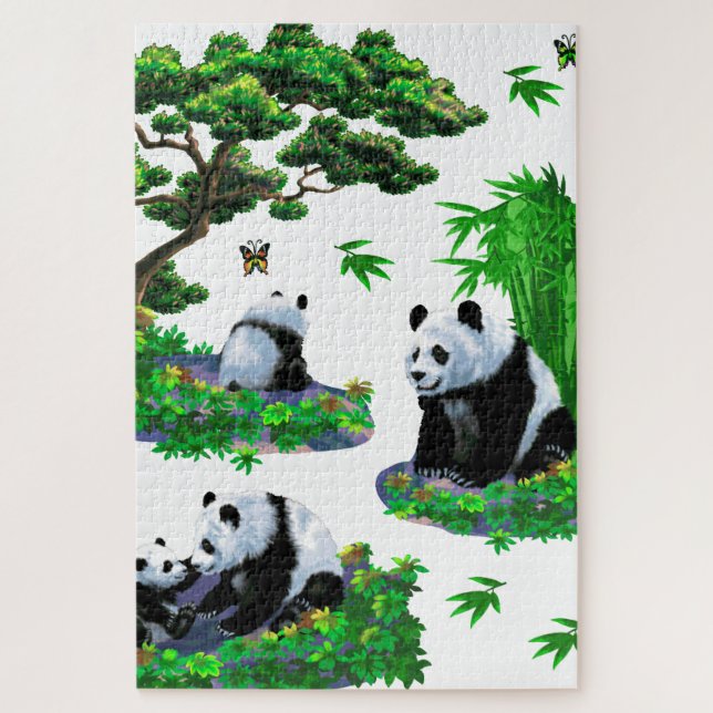 cute panda Cartoon Jigsaw Puzzle (Vertical)