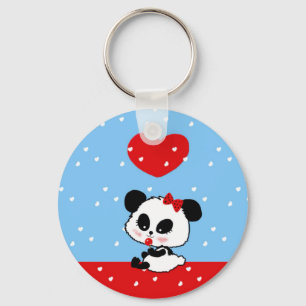 Cute Panda cartoons kawaii Key Ring