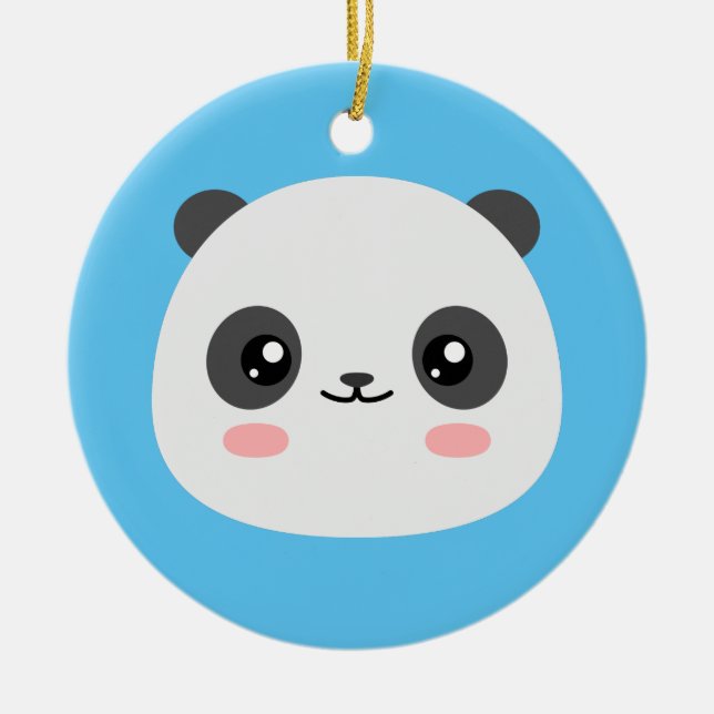 Cute Panda Ceramic Tree Decoration (Front)