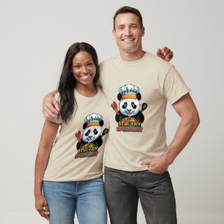 Cute Panda Chef Stir-Fry Shirt – Food Lover Gift