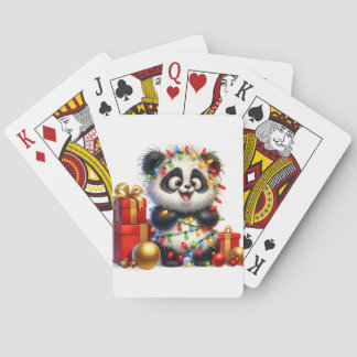 Cute Panda Christmas Playing Cards