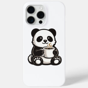 Cute Panda Coffee – Kawaii Panda Holding Coffee  iPhone 15 Pro Max Case