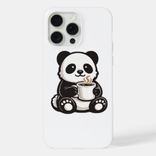 Cute Panda Coffee – Kawaii Panda Holding Coffee  iPhone 15 Pro Max Case