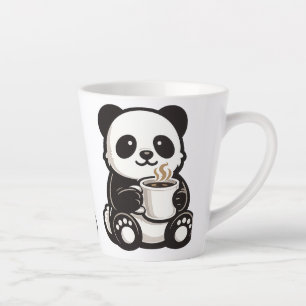 Cute Panda Coffee – Kawaii Panda Holding Coffee  Latte Mug