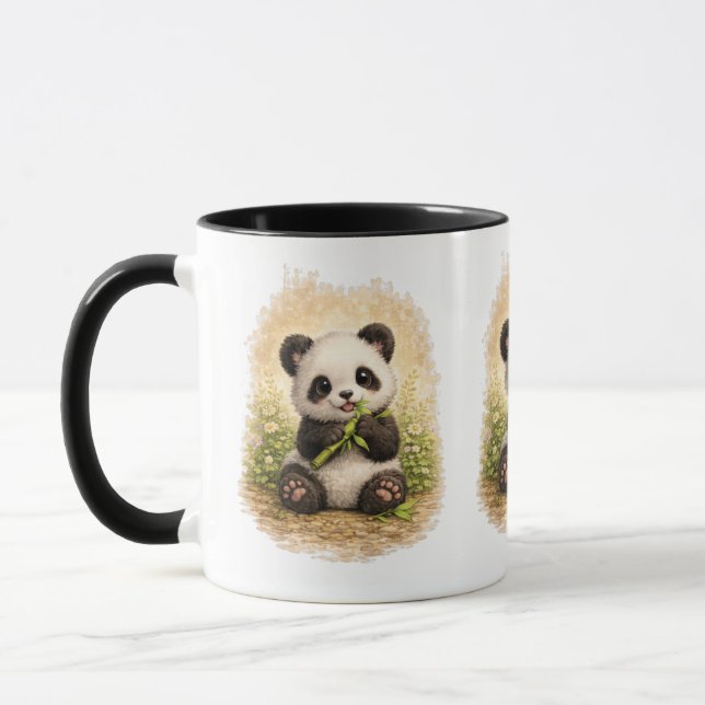 Cute Panda Coffee Mug – Adorable Baby Panda (Left)