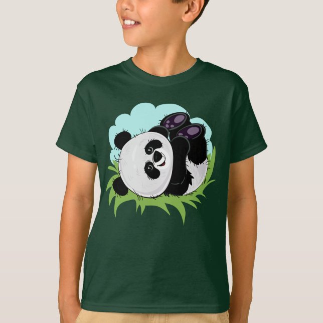 Cute Panda custom name clothing T-Shirt (Front)