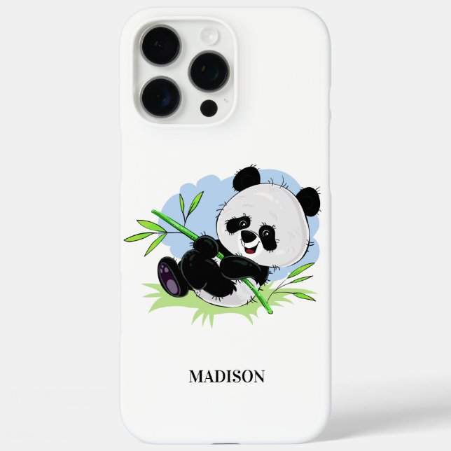Cute Panda custom name phone cases (Back)
