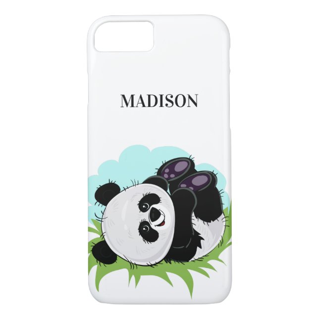 Cute Panda custom name phone cases (Back)