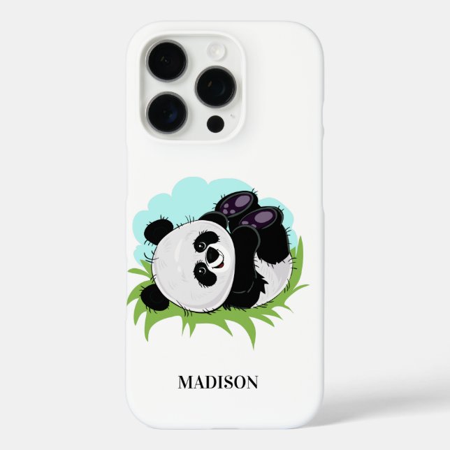 Cute Panda custom name phone cases (Back)