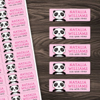 Cute panda custom name phone number property