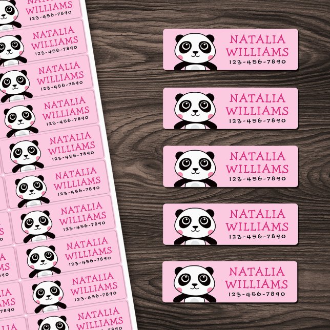 Cute panda custom name phone number property (Cute panda custom name phone number property labels)