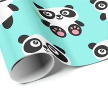 Cute Panda Design Wrapping Paper