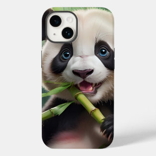 Cute Panda Eating Bamboo Case-Mate iPhone 14 Case