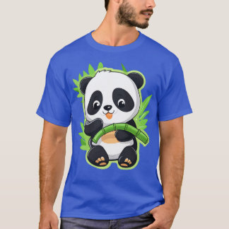 Cute Panda eating Bamboo T-Shirt