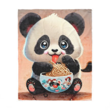 Cute Panda eating Ramen