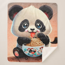 Cute Panda eating Ramen