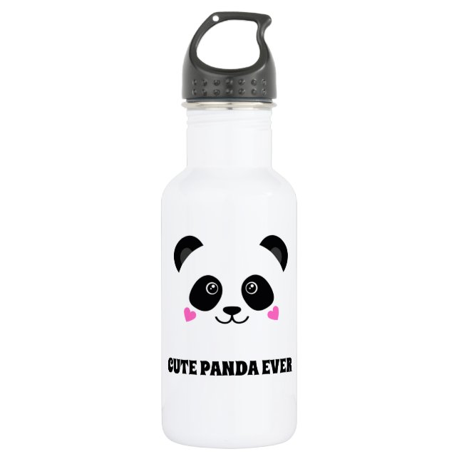 Cute Panda Ever Water Bottle (Front)