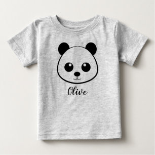 Cute Panda Face Baby Custom – Hand-Drawn Panda T-Shirt