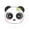 Cute panda face