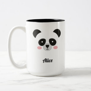 Cute Panda Face Personalized Mug – Custom Name