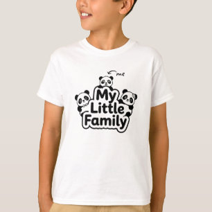 Cute Panda Family T-Shirt - 2 Parents 1 Kid
