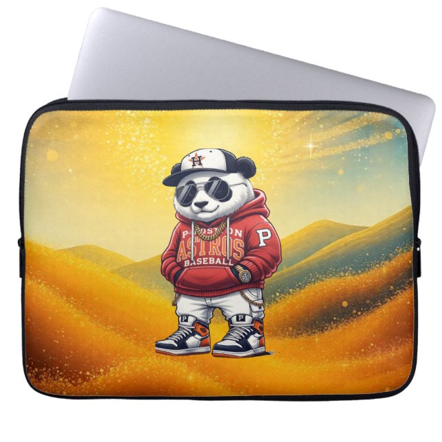 Cute Panda Fashion Style – Adorable Panda Outfit  Laptop Sleeve (Front)