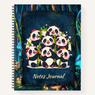 Cute Panda Friends Notes Journal