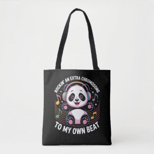 Cute Panda Funny Quotes Tote Bag
