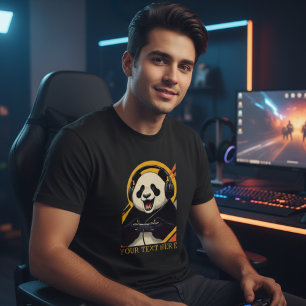 Cute Panda Gamer Funny Gaming Animal T-Shirt