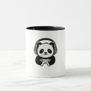 Cute Panda Gamer - Kawaii Gaming Panda with Headse Mug